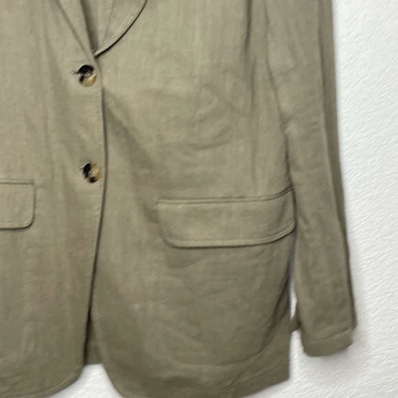 Zara blazer linen blend sz XS gray 2 button - Picture 5 of 9